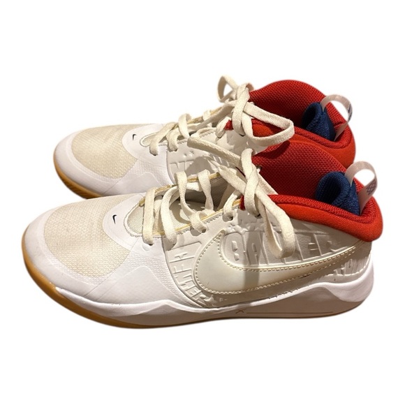 NIKE White and Red High-Top Sneakers - Picture 2 of 5